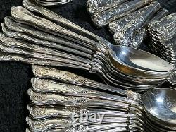 Vintage Kings Pattern Silver Plated Cutlery -8 Setting