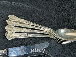 Vintage Kings Pattern Silver Plated Cutlery -8 Setting