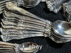 Vintage Kings Pattern Silver Plated Cutlery -8 Setting