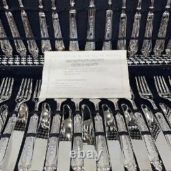 Vintage LBL Italian Cutlery 51 Pieces Nickel Plated In Original Case