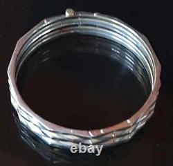 Vintage Machine Age Bracelet Tank Tracks Chrome Over Brass Pin Closure Art Deco