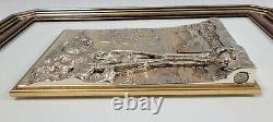 Vintage Marcello Giorgio Silver Plated Framed Sculpture