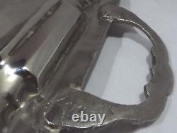 Vintage Metal Engraved Serving Tray with Handles, of Eastern Origin