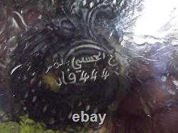 Vintage Metal Engraved Serving Tray with Handles, of Eastern Origin