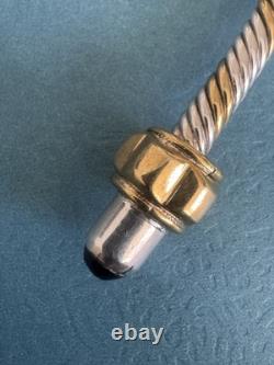 Vintage Mexico. 925 Sterling Silver & 14k Gold Plated Cable Necklace Bracelet
