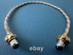 Vintage Mexico. 925 Sterling Silver & 14k Gold Plated Cable Necklace Bracelet