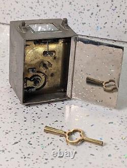 Vintage Miniature Silver Plate Carriage Clock Spares Only Williams & Co London