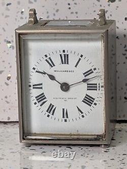 Vintage Miniature Silver Plate Carriage Clock Spares Only Williams & Co London