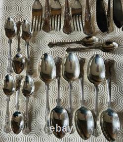 Vintage Mixed Lot Of 70 Pieces Of Sheffield Silver Plated Kings Pattern Cutlery