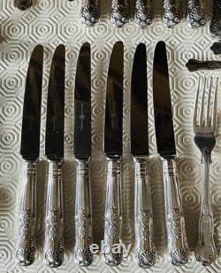 Vintage Mixed Lot Of 70 Pieces Of Sheffield Silver Plated Kings Pattern Cutlery