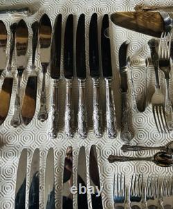 Vintage Mixed Lot Of 70 Pieces Of Sheffield Silver Plated Kings Pattern Cutlery