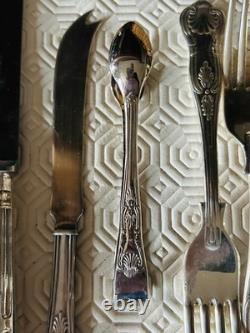 Vintage Mixed Lot Of 70 Pieces Of Sheffield Silver Plated Kings Pattern Cutlery