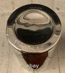 Vintage NAPIER Silver Plate Dial A Drink 15 Recipe Cocktail Shaker 1930's