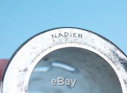 Vintage Napier Art Deco Silver Plate DIAL-A-DRINK Cocktail Shaker Recipe Barware