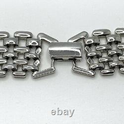 Vintage Napier Panther Gate Necklace Silver Plated