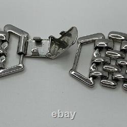 Vintage Napier Panther Gate Necklace Silver Plated