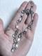 Vintage Necklace Ar Deco Cut Crystal Silver Plate Links 1930's