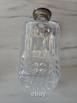 Vintage Of crystal decanters with silver-plated