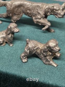 Vintage Old Antique Silver Plated decorative display Dog Breeds
