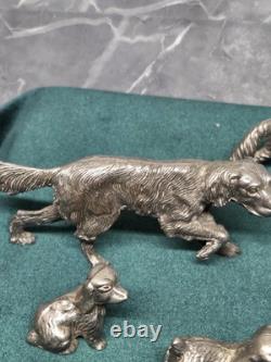 Vintage Old Antique Silver Plated decorative display Dog Breeds