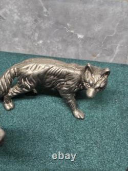 Vintage Old Antique Silver Plated decorative display Dog Breeds