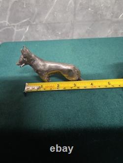 Vintage Old Antique Silver Plated decorative display Dog Breeds