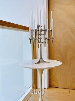 Vintage Original Stoff Nagel Candelabra, Base, Eight Triple Holders & Candles