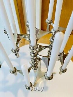 Vintage Original Stoff Nagel Candelabra, Base, Eight Triple Holders & Candles