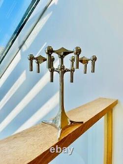 Vintage Original Stoff Nagel Candelabra, Base, Eight Triple Holders & Candles