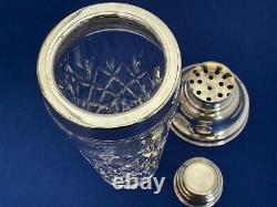 Vintage P. H Vogel Cut Crystal & Silver Plate Cocktail Shaker barware