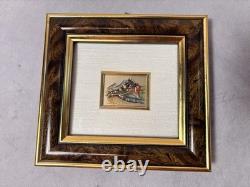 Vintage Picture artistic silver plate 999% Italy Italian Town