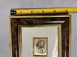 Vintage Picture artistic silver plate 999% Italy Italian Town