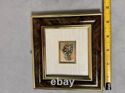 Vintage Picture artistic silver plate 999% Italy Italian Town