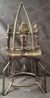 Vintage RARE International Silver Company Rocket Astronaut Bar Set NASA