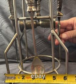 Vintage RARE International Silver Company Rocket Astronaut Bar Set NASA