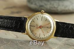 Vintage Rare Soviet Watch Poljot Kosmos AU 20 gold-plated 1MCHZ / ORIGINAL