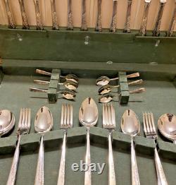 Vintage Rodd Silver Plate 44 Piece Hamilton Cutlery Setting for 6 & Canteen