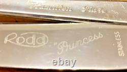 Vintage Rodd Silver Plate 44 Piece Hamilton Cutlery Setting for 6 & Canteen