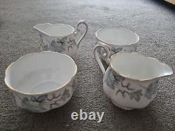 Vintage Royal Albert Silver Maple 43 Piece Full Tea Set Bone China Inc Teapot