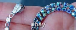 Vintage SHERMAN Signed AB Rhinestone Necklace Collar Choker Designer Jewellery