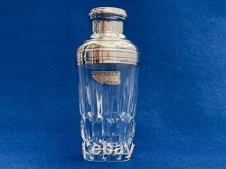 Vintage Saint Louis Cocktail Shaker Manhattan Silver Plate & Crystal
