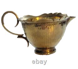 Vintage Scalloped Silver Creamer & Sugar Bowl James Deakin 1871-1930