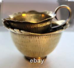 Vintage Scalloped Silver Creamer & Sugar Bowl James Deakin 1871-1930