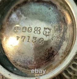 Vintage Scalloped Silver Creamer & Sugar Bowl James Deakin 1871-1930