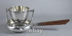 Vintage Scandinavian Silver Plate Tea Strainer Drip Pan