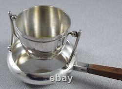 Vintage Scandinavian Silver Plate Tea Strainer Drip Pan