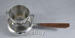 Vintage Scandinavian Silver Plate Tea Strainer Drip Pan