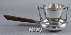 Vintage Scandinavian Silver Plate Tea Strainer Drip Pan