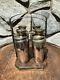 Vintage Set of 4 Napier Silver Plated Dial A Drink Cocktail Shakers with Carrier