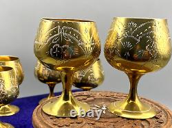 Vintage Set of Six Silver Plated Goblets in Original Box EPNS